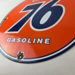 Vintage Union 76 Gasoline Sign – Porcelain Gas Motor Oil Service Pump Sign - Image 14