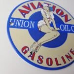 Vintage Union Oil Co Sign – Aviation Gas Service Pump Porcelain Sign - Image 6