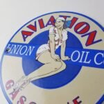 Vintage Union Oil Co Sign – Aviation Gas Service Pump Porcelain Sign - Image 8
