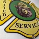 Vintage United States Forest Service Sign – Smokey Bear Porcelain Gas Pump Sign - Image 11
