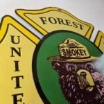 Vintage United States Forest Service Sign – Smokey Bear Porcelain Gas Pump Sign - Image 5
