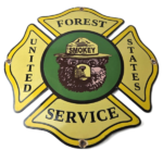 Vintage United States Forest Service Sign – Smokey Bear Porcelain Gas Pump Sign - Image 2