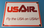 Vintage US Air Airlines Sign – Aviation Airplane USA Gas Pump Porcelain Sign