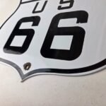 Vintage US Route 66 Missouri Sign – Porcelain Hwy Road Marker Gas Pump Sign - Image 14