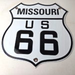 Vintage US Route 66 Missouri Sign – Porcelain Hwy Road Marker Gas Pump Sign - Image 15