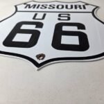 Vintage US Route 66 Missouri Sign – Porcelain Hwy Road Marker Gas Pump Sign - Image 10