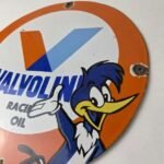 Vintage Valvoline Motor Oil Sign – Gas Pump Station Porcelain Ad Sign - Image 13