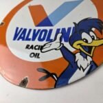 Vintage Valvoline Motor Oil Sign – Gas Pump Station Porcelain Ad Sign - Image 14