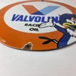 Vintage Valvoline Motor Oil Sign – Gas Pump Station Porcelain Ad Sign - Image 10