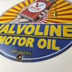 Vintage Valvoline Motor Oil Sign – Gas Service Station Porcelain Ad Sign - Image 14