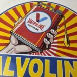 Vintage Valvoline Motor Oil Sign – Gas Service Station Porcelain Ad Sign - Image 3