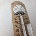 Vintage Volkswagen Automobiles Sign – Service Bug Sign on Porcelain Thermometer - Image 5