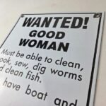 Vintage Wanted Woman Porcelain Sign – Car Garage Gas Pump Plate Sign - Image 12