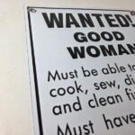 Vintage Wanted Woman Porcelain Sign – Car Garage Gas Pump Plate Sign - Image 5