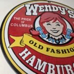 Vintage Wendy's Hamburgers Sign – Quality Old Fast Food Porcelain Gas Pump Sign - Image 6