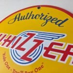 Vintage Whizzer Motor Bike Sign – Gas Sales Service Station Porcelain Sign - Image 12