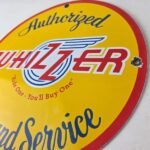 Vintage Whizzer Motor Bike Sign – Gas Sales Service Station Porcelain Sign - Image 13