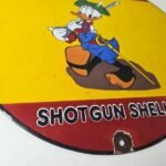 Vintage Winchester Porcelain Sign – Disney Duck Shot Gun Shells Gas Pump Sign - Image 11