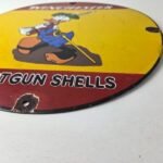 Vintage Winchester Porcelain Sign – Disney Duck Shot Gun Shells Gas Pump Sign - Image 10