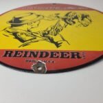 Vintage Winchester Sign – Reindeer Rifles & Shotguns Gas Pump Porcelain Sign - Image 11