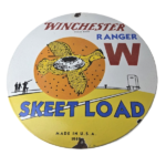Vintage Winchester Skeet Sign – Ranger Shot Gun Shells Gas Pump Porcelain Sign