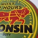 Vintage Wisconsin Engines Sign – Gas Pump Plate Automobiles Porcelain Sign - Image 4