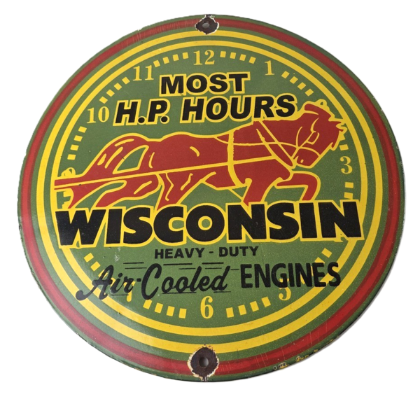 vintage-wisconsin-engines-sign-gas-pump-plate-automobiles-porcelain-sign-306516854379-600x600-1.png Vintage Wisconsin Engines Sign – Gas Pump Plate Automobiles Porcelain Sign - Image 1