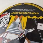 Vintage Wolfs Head Motor Oil Porcelain Sign – Gas Pump Station Pennsylvania Sign - Image 12