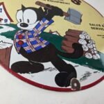 Vintage Wood's Farm Equipment Sign – Felix the Cat Gas Auto Pump Porcelain Sign - Image 11