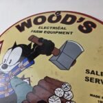 Vintage Wood's Farm Equipment Sign – Felix the Cat Gas Auto Pump Porcelain Sign - Image 12