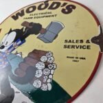 Vintage Wood's Farm Equipment Sign – Felix the Cat Gas Auto Pump Porcelain Sign - Image 13