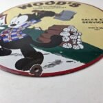 Vintage Wood's Farm Equipment Sign – Felix the Cat Gas Auto Pump Porcelain Sign - Image 10