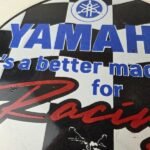 Vintage Yamaha Motorcycle Sign – Biker Automobile Gas Service Porcelain Sign - Image 3