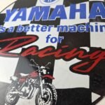 Vintage Yamaha Motorcycle Sign – Biker Automobile Gas Service Porcelain Sign - Image 4