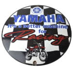 Vintage Yamaha Motorcycle Sign – Biker Automobile Gas Service Porcelain Sign - Image 2