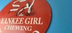 Vintage Yankee Girl Tobacco Sign – Chewing Gas Pump Plate Porcelain Sign - Image 9