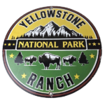 Vintage Yellowstone National Park Ranch Porcelain Sign – Bison Wildlife Sign - Image 2