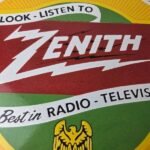 Vintage Zenith Radio Television Sign – TV Advertising Porcelain Gas Sign - Image 3