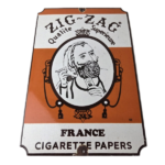 Vintage Zig-Zag Cigarette Papers Sign – Porcelain Tobacco Gas Pump Station Sign - Image 2